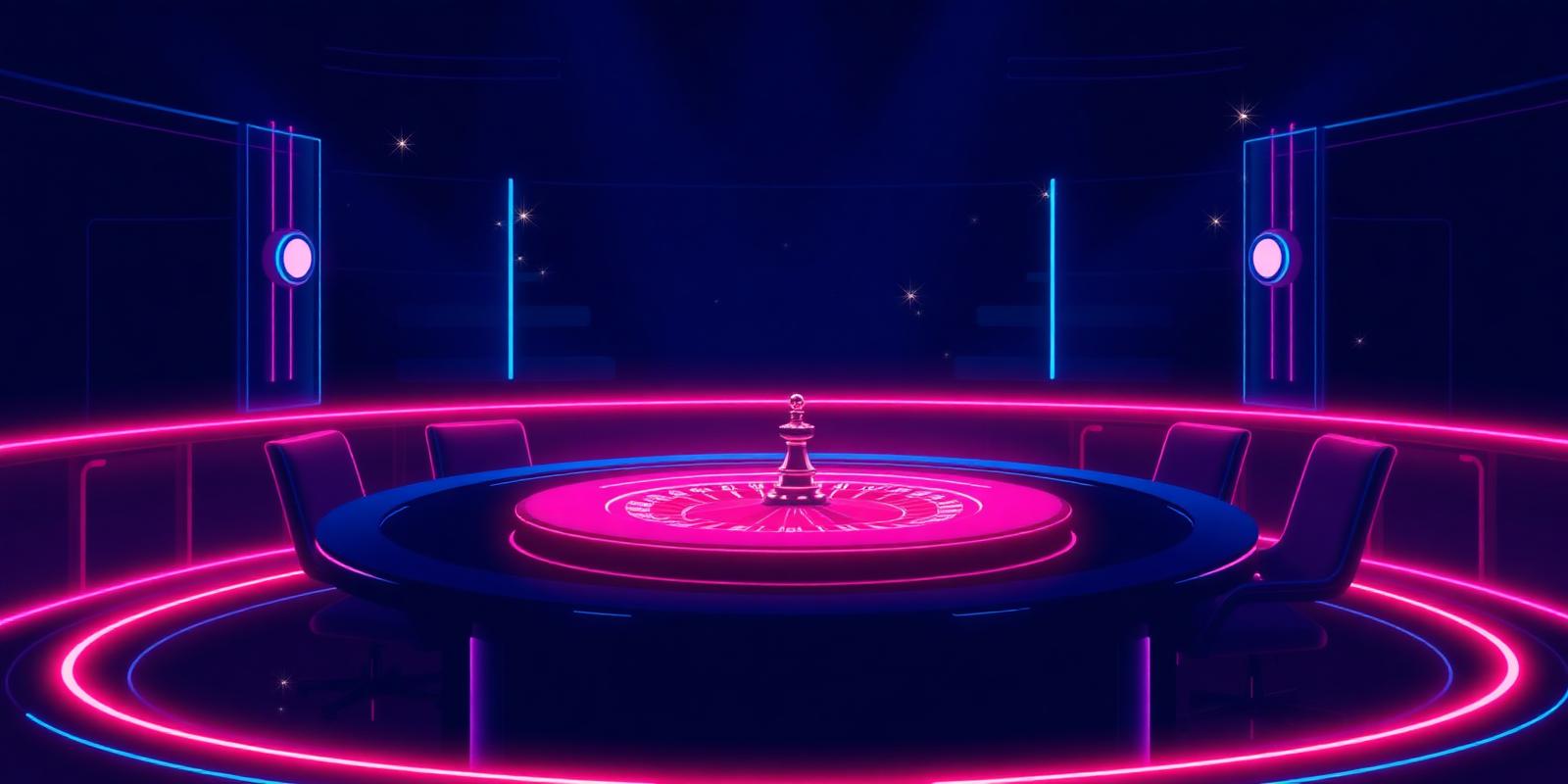 SpinFever Casino live-pöytä neonvaloissa