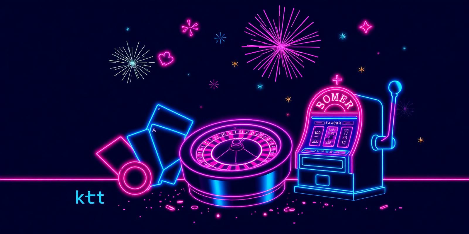 SpinFever Casino neonvärinen tervetuliaisbanneri